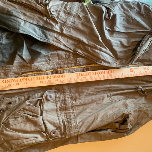 Gap field military jacket Womans drawstring waist lots of pockets moss size med - Picture 3 of 7